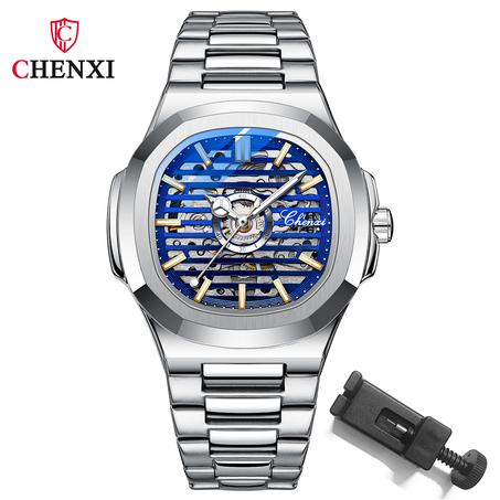 ساعة Chenxi أوتوماتيكية بسوار من الفولاذ المقاوم للصدأ للرجال ماركة فاخرة مادة مقاومة للماء