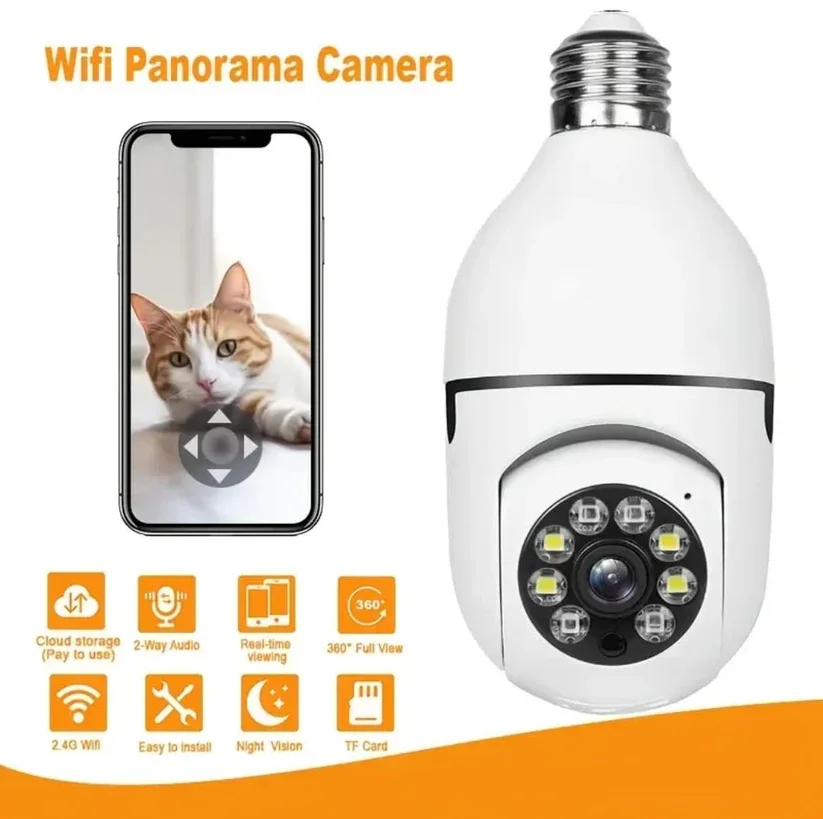 كاميرا المراقبة الذكية 1080 على شكل مصباح 🔥