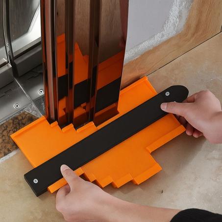 Jauge de contour 25cm avec verrouillage – Outil de mesure profil pour menuiserie, sols et carrelage