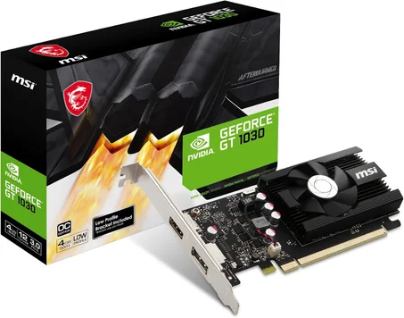 MSI Gaming GeForce GT 1030 4GB DDR4 64-bit Soporte HDCP DirectX 12 DP/HDMI Ventilador Único Tarjeta Gráfica OC