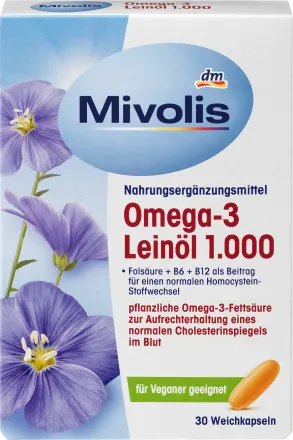 Huile de lin oméga-3 1 000, capsules 30 pièces, 30 pièces