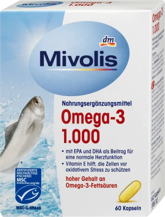 Oméga-3 1 000, capsules 60 pièces, 85 g