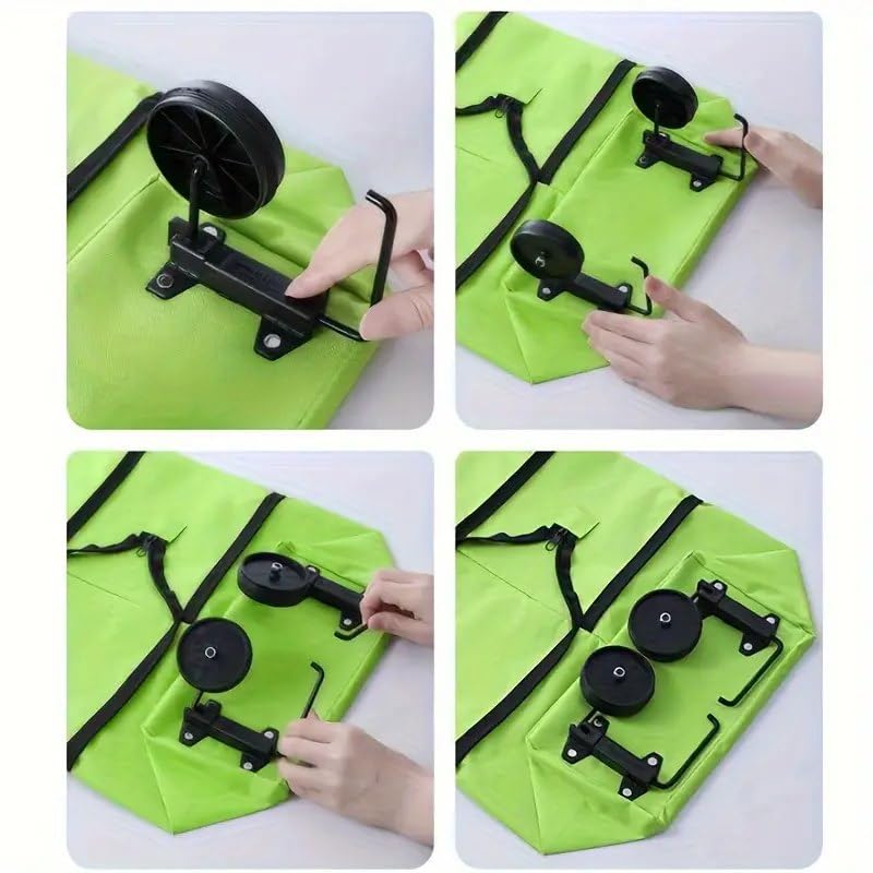 أكياس تسوق قابلة لإعادة الاستخدام مع مقابض و عجلات مريحة وعزل حراري