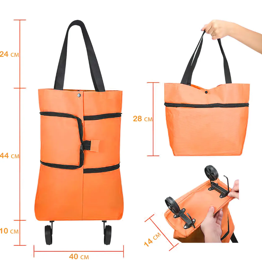 أكياس تسوق قابلة لإعادة الاستخدام مع مقابض و عجلات مريحة وعزل حراري