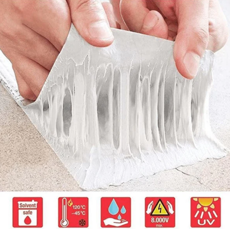 لاصق عازل و مقاوم للماء والحرارة لإصلاح التشققات والتسريبات – شريط قوي متعدد الاستعمالات