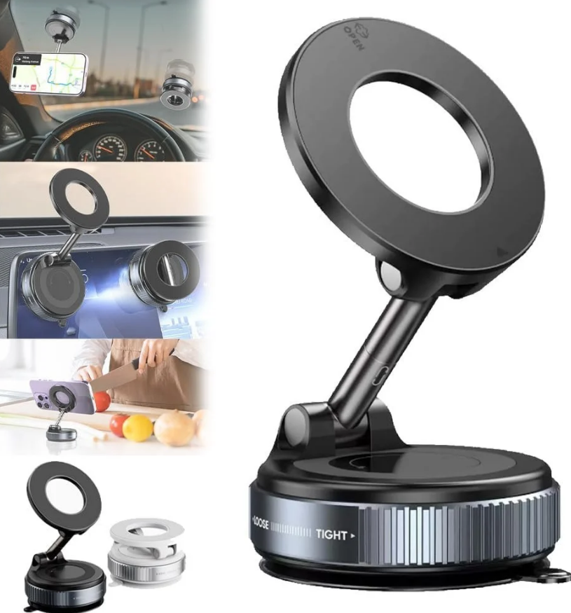 حامل هاتف مغناطيسي الأصلي مع شفط دوار 360° درجة Vacuum Suction Magnetic Bracket X68