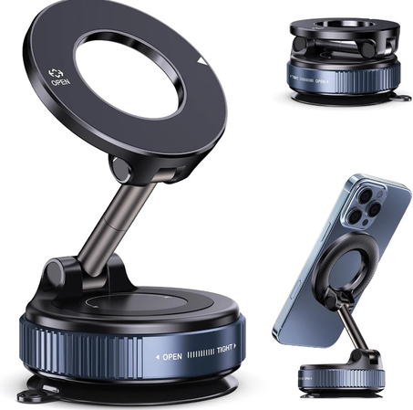 حامل هاتف مغناطيسي الأصلي مع شفط دوار 360° درجة Vacuum Suction Magnetic Bracket X68