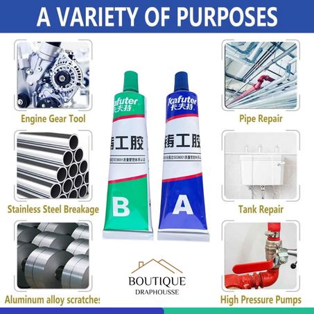 غراء لاصق لإصلاح المعادن الحل السريع والقوي لإصلاح أي معدن