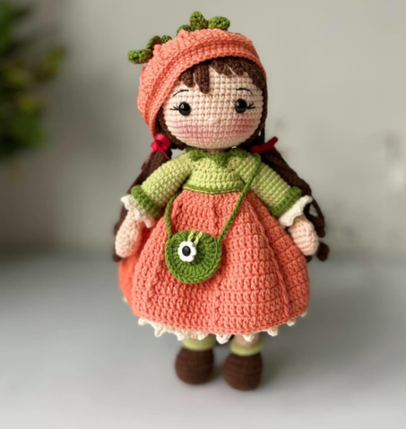 Free Pumpkin Doll Amigurumi Crochet Pattern – PDF Download