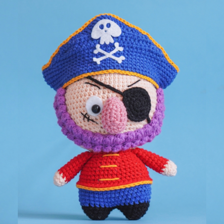 Free Crochet Pattern: Pilap the Pirate Captain