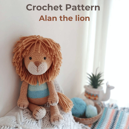 Alan the Lion – Free Crochet Pattern (PDF Download)