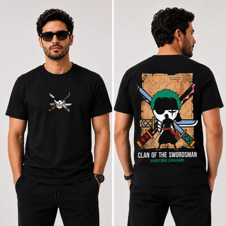 T-Shirt One Piece – Clan of the Swordsman | Zoro Anime Graphic Tee