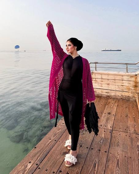 Burkini 4 pièces Cumono la maille Colone Maillot .bonnet