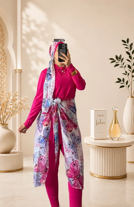 Burkini Flora 5 PC – أناقة وراحة في إطلالة واحدة
