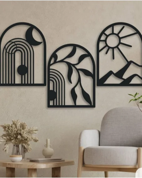 3 Tableaux decoratif  demi-cercle