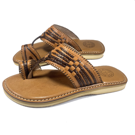 صندلة Titouiania   التقليدية للرجال مصنوعة يدويا %100 من الجلد الطبيعي