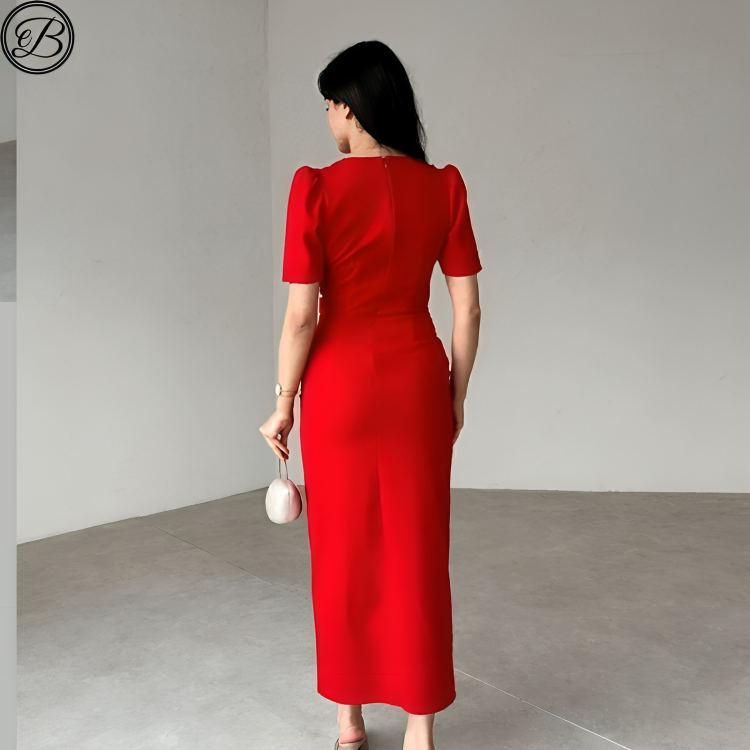 Robe Midi Rouge