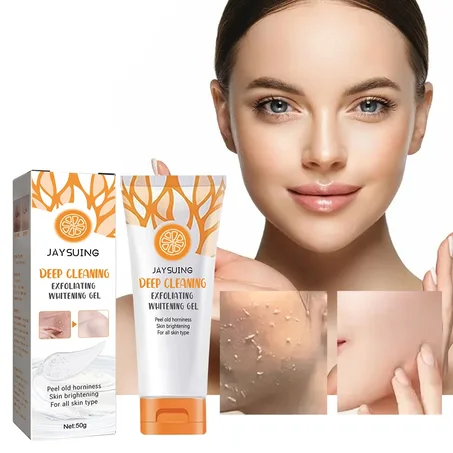 🍊 Orange Exfoliating Whitening Gel Face Cleanser – جل مقشّر ومنظّف للوجه بخلاصة البرتقال لتفتيح البشرة وإزالة الجلد الميت