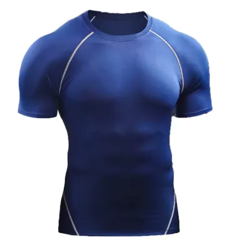 تيشيرت ضغط رجالي صيفي 2025، ملابس رياضية للجري، قمصان رياضية مرنة سريعة الجفاف، قمصان تدريب رياضية في الصالات الرياضية