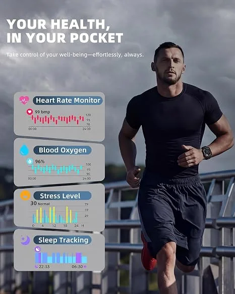 Smart Watch for Women Men, Fitness and Sleep Trackers with 1.83