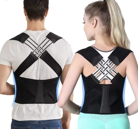 مصحح وضعية الظهر للنساء والرجال، مكواة فرد الكتف قابلة للتعديل لدعم الظهر بالكامل لتخفيف الآلام العلوية والسفلية