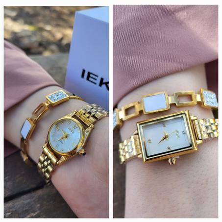 montre IEKE +bracelet blanc
