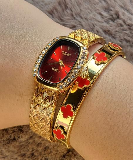 montre femmes ROLEX +bracelet VANCLEeF +boite solide