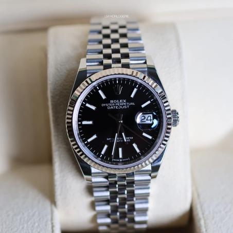 Rolex Datejust Black Dial Jubilee