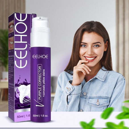 معجون أسنان بنفسجي لتبييض فعال وبشرة ناصعة