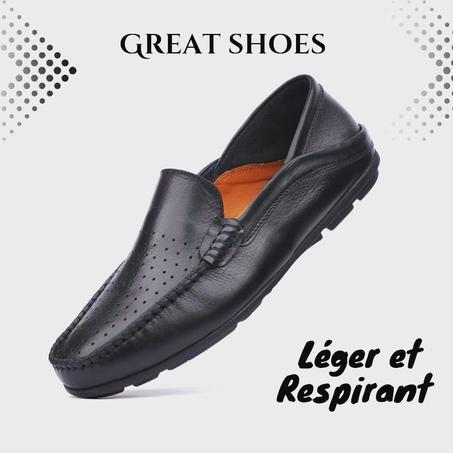 Mocassin cuir de luxe  réf 1045