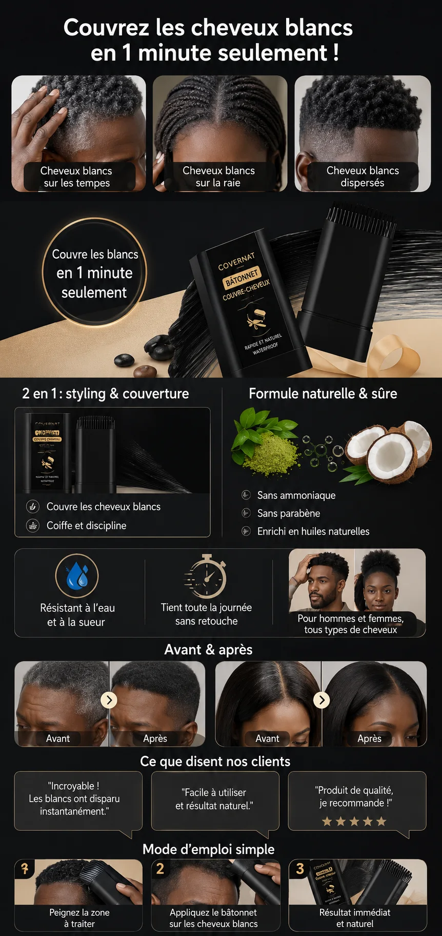 X cod  White Hair Concealer Stick Mali