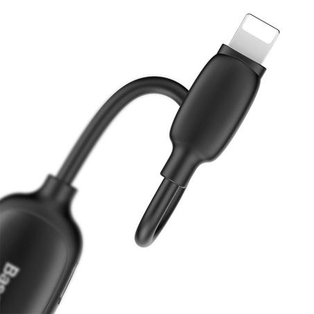 BASEUS L51 AUDIO CONVERTER 3IN1 IP TO DUAL IP _ 3.5MM FEMALE ADAPTER