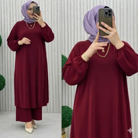 أنسومبل نسائي رائع 2 قطع  -للمحجبات وغير المحجبات-