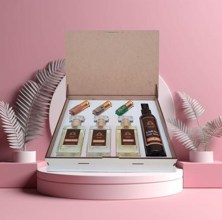 باك 7 قطع (3 عطور+3 أمساك+معطر جسم)