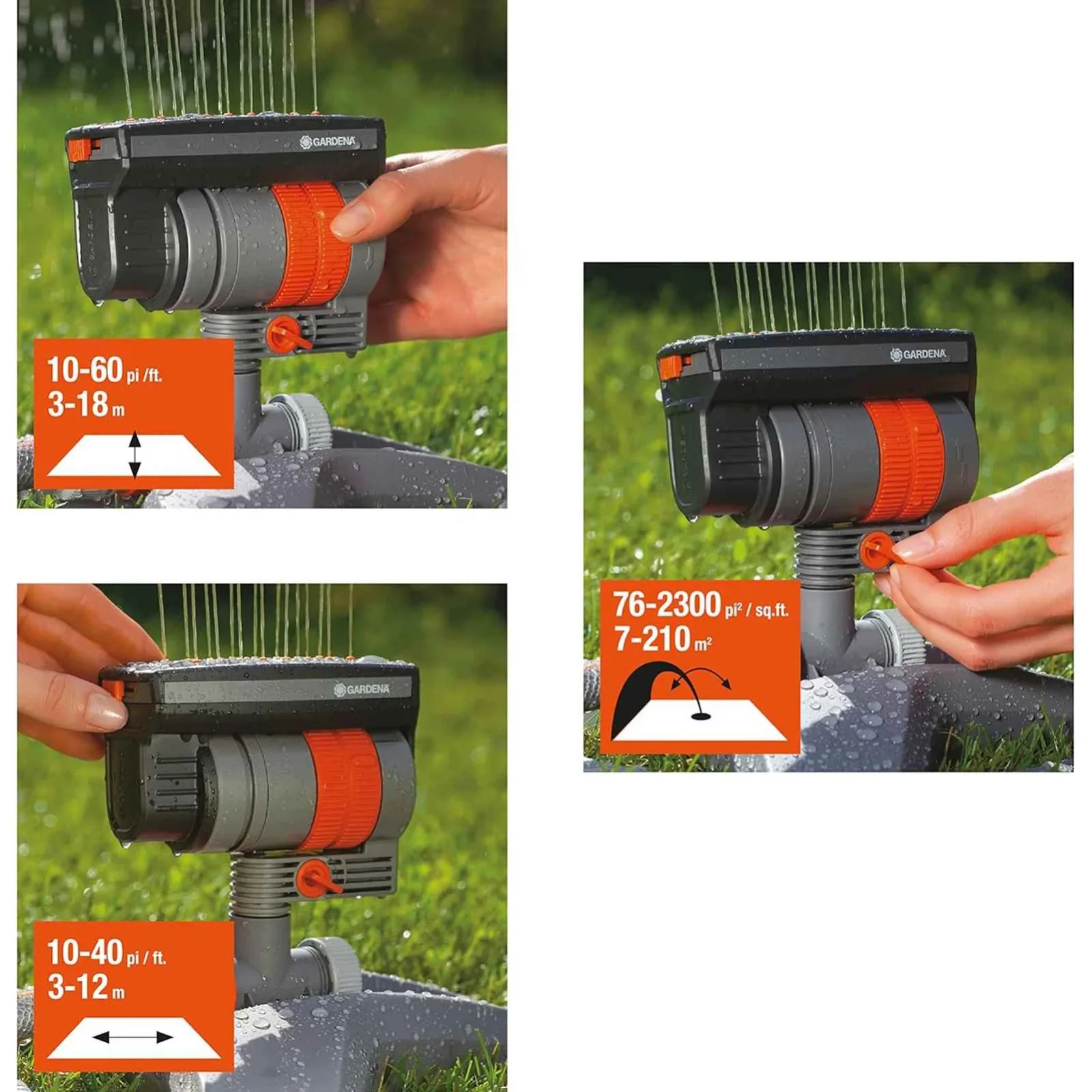 Arroseur de jardin multifonction – 4 modes de pulvérisation