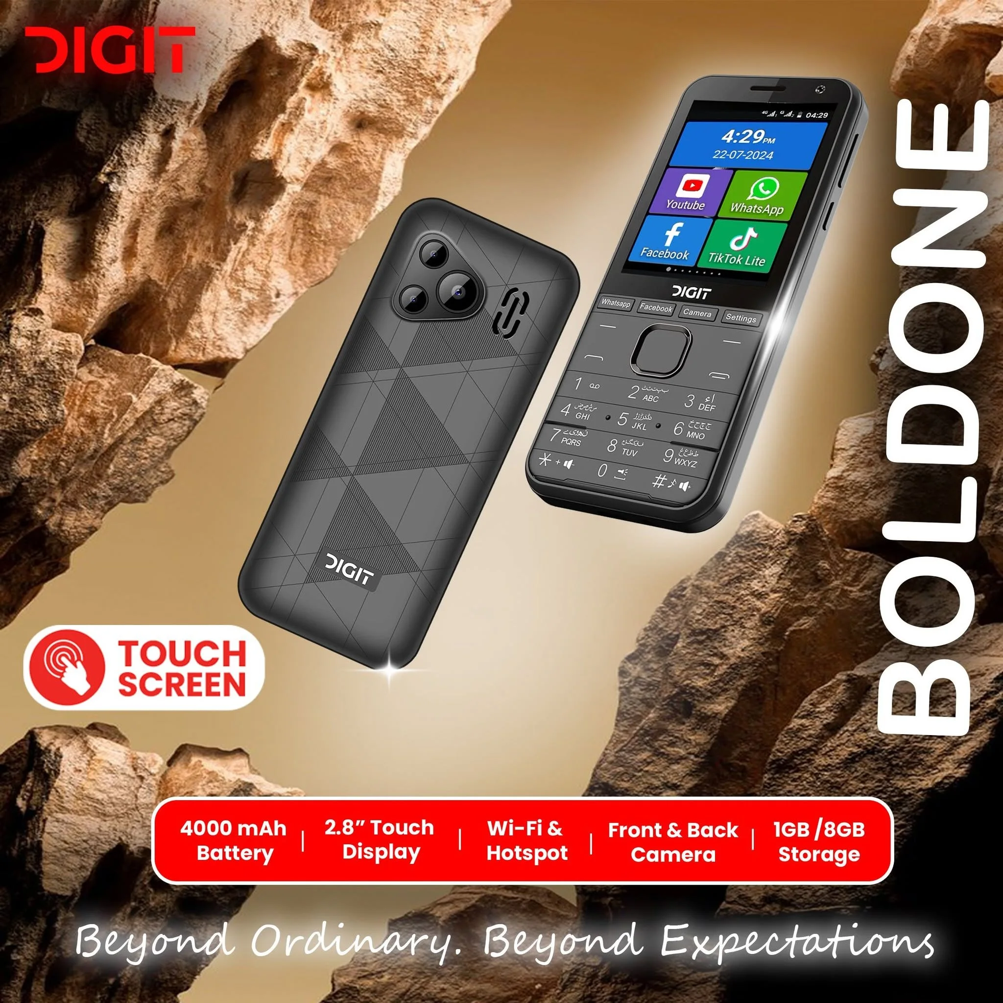 Digit BoldeOne 4G - Smart Feature Phone