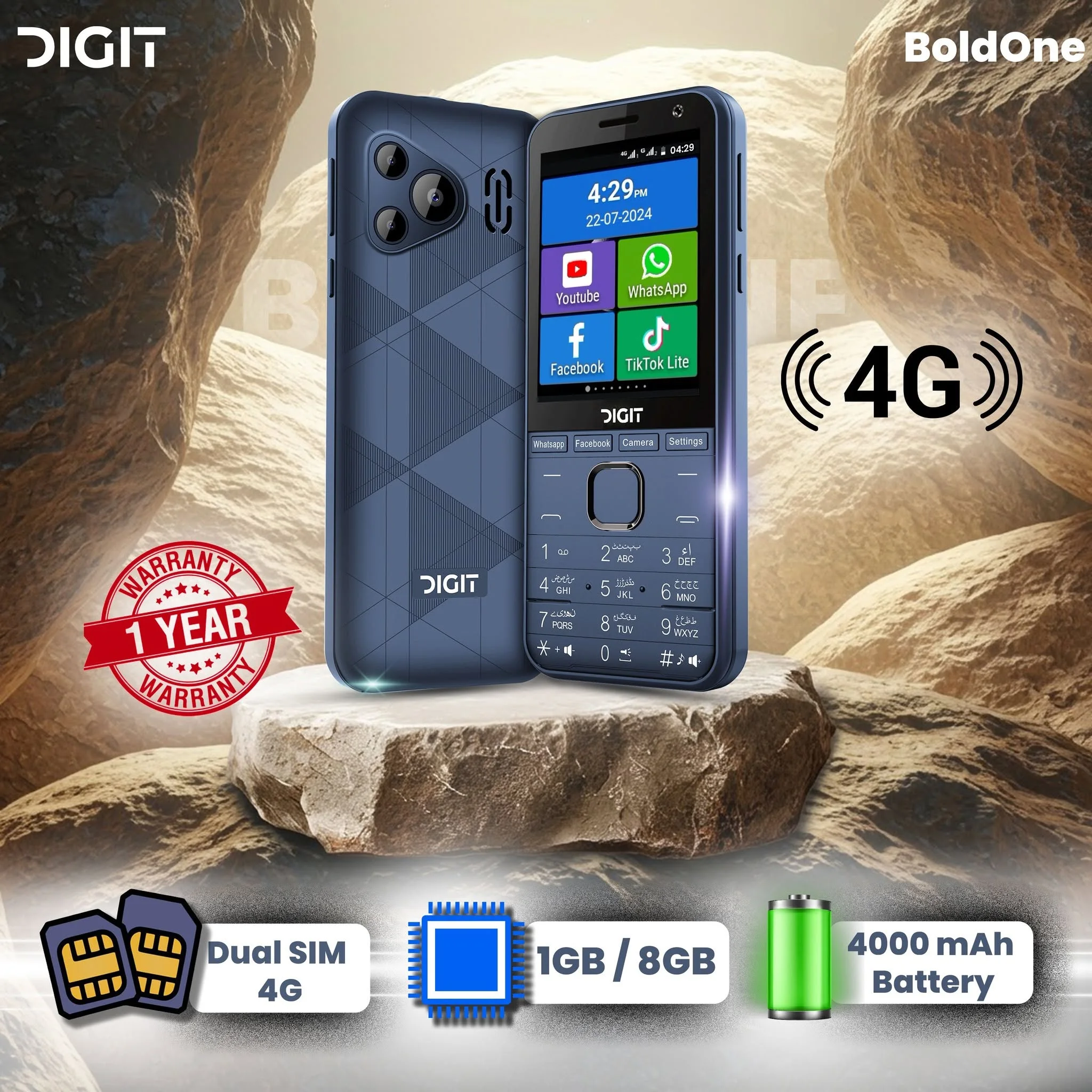 Digit BoldeOne 4G - Smart Feature Phone