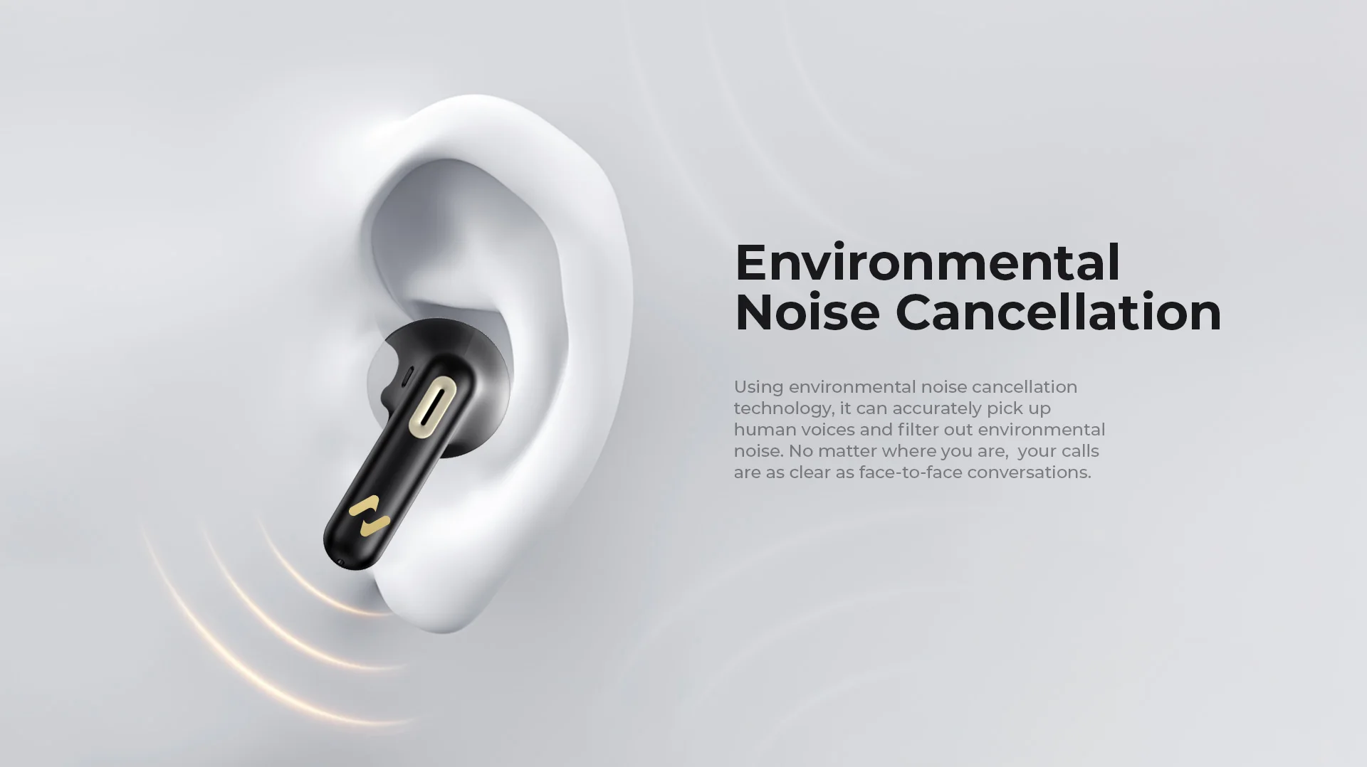 Havit – Ecouteurs sans fils Bluetooth- ANC- TW905 – Noir