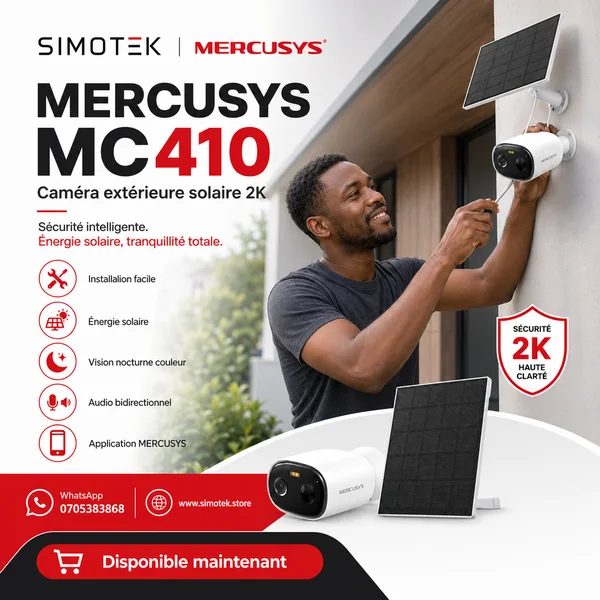 MERCUSYS MC410 KIT au Maroc : La Caméra Solaire 2K Sans FIL