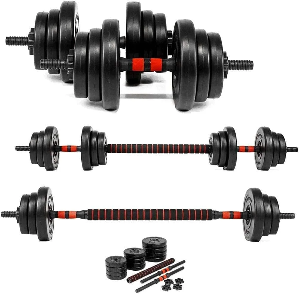 Ensembles d'Haltères de 20 kg Avec des Gants de Musculation à Offert