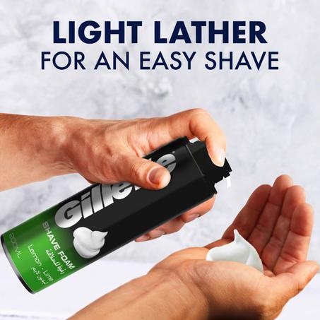 جيليت رغوة حلاقة الليمون 400 مل