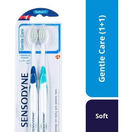 سنسوداين فرشاة اسنان عناية لطيفة ناعمة 1+1