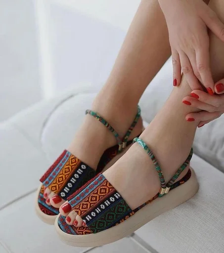 Sandales Bohème Confort Femme – Style Ethnique & Léger