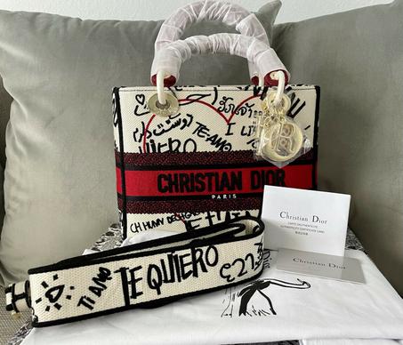 CHRISTIAN DIOR MEDIUM D-LITE LADY  BAG DIORAMOUR