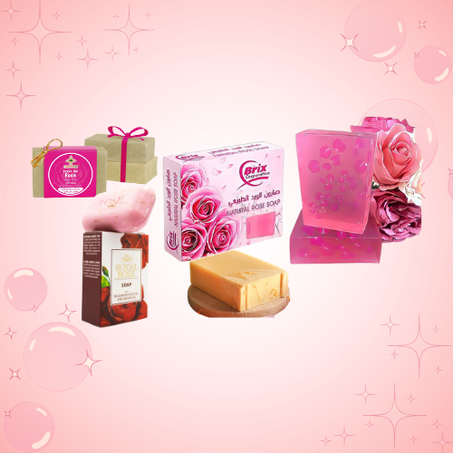 مجموعة صابون الورد