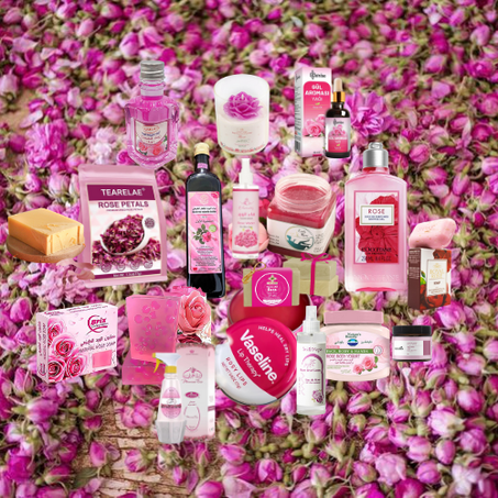 طقم الورد الفاخر – عناية من الرأس حتى القدمين
