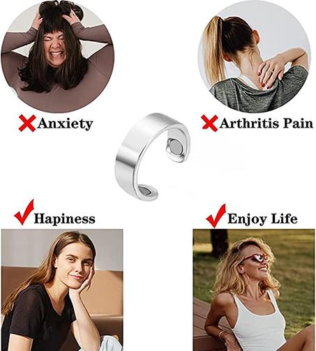 الخاتم الفضي المغناطيسي المعالج