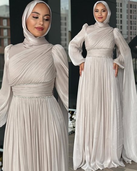 Robe hijab beige