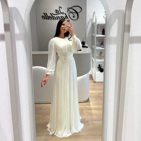 Robe blanche mousseline