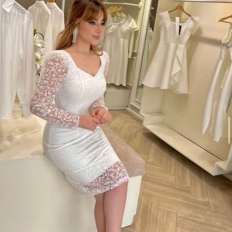 Robe blanc midi